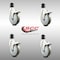 Service Caster 5 Inch 316SS Gray Poly Swivel 1-7/8 Inch Expanding Stem Caster Set Lock Brake SCC-SS316TTLEX20S514-PPUB-178-4 - alternate 4
